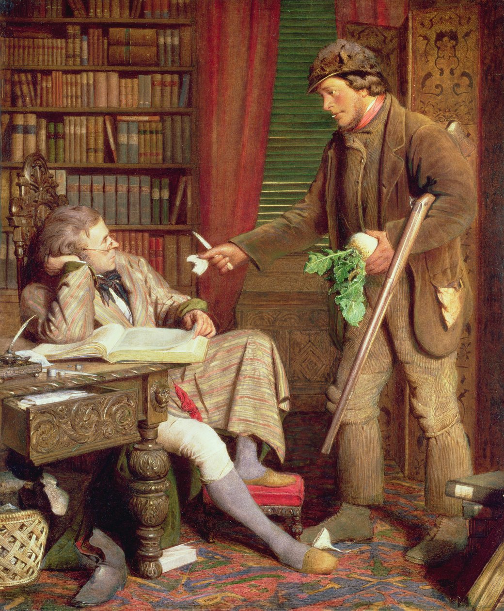 The Squire and the Gamekeeper tai The Demurrer, n. 1860 tekijältä James Lobley