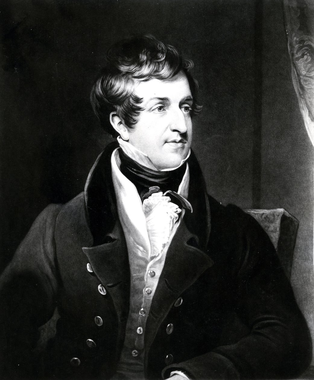 John Cam Hobhouse, Charles Turnerin printti, 1834 (mezzotint) tekijältä James Lonsdale
