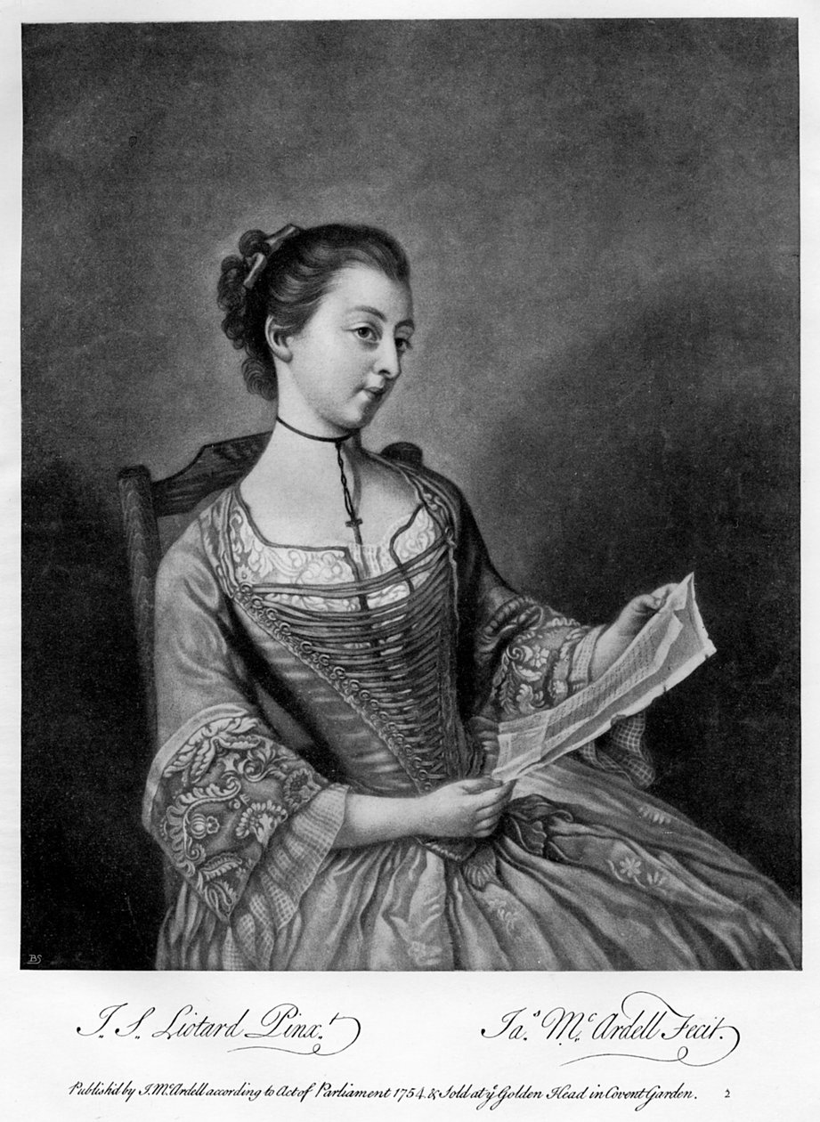 Neiti Lewis, 1754 1905. tekijältä James McArdell