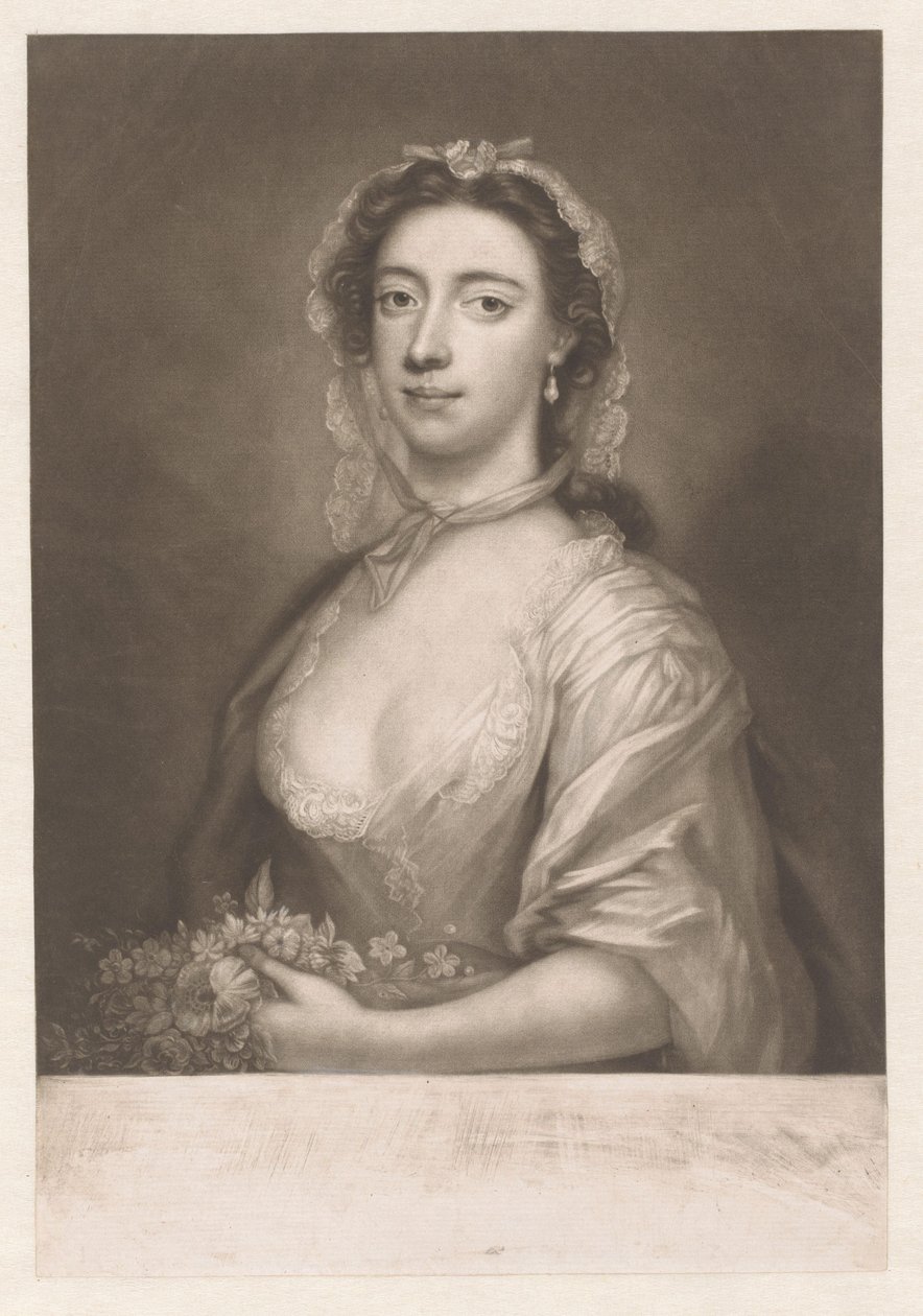 Margaret ("Peg") Woffingtonin muotokuva tekijältä James McArdell