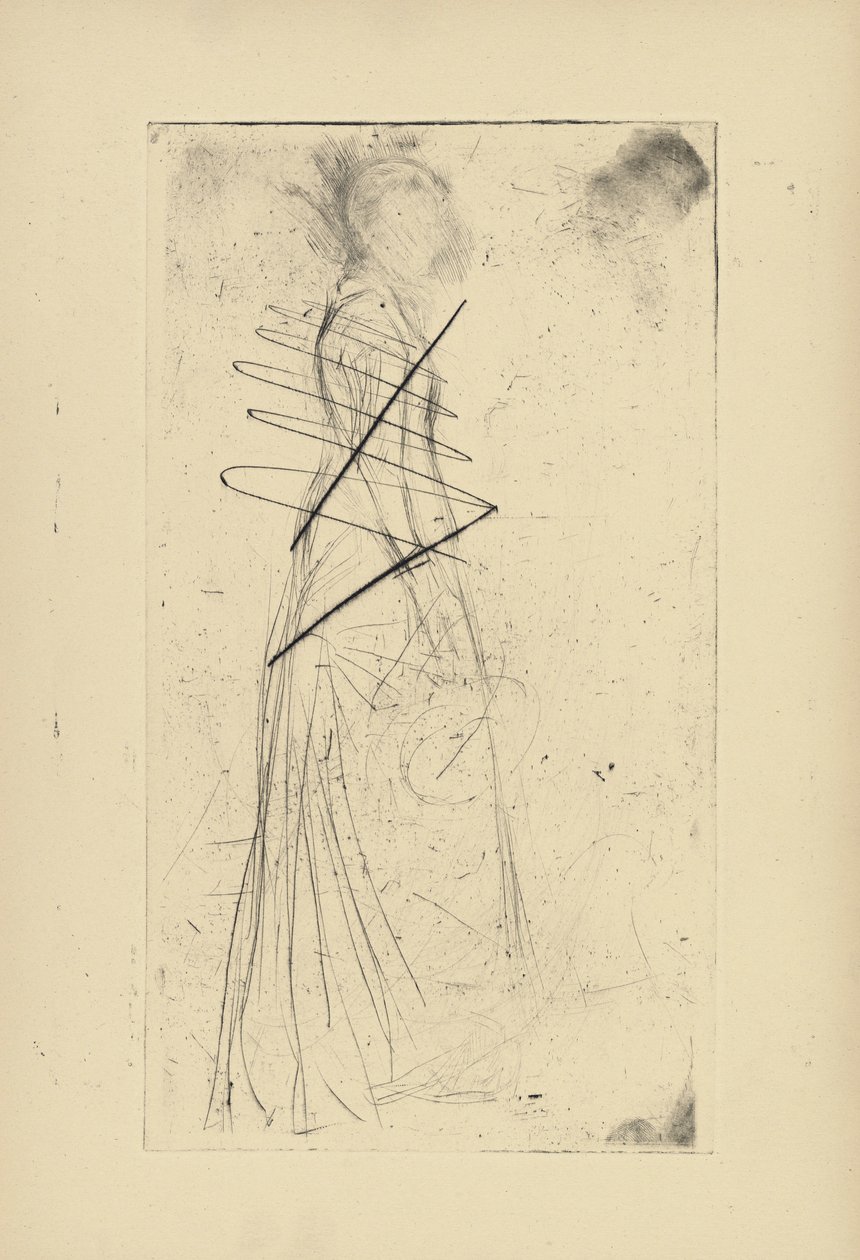 [76] Vaikutelmat peruutetuilta levyiltä, Whistler - [Woman Standing]. tekijältä James Abbott McNeill Whistler