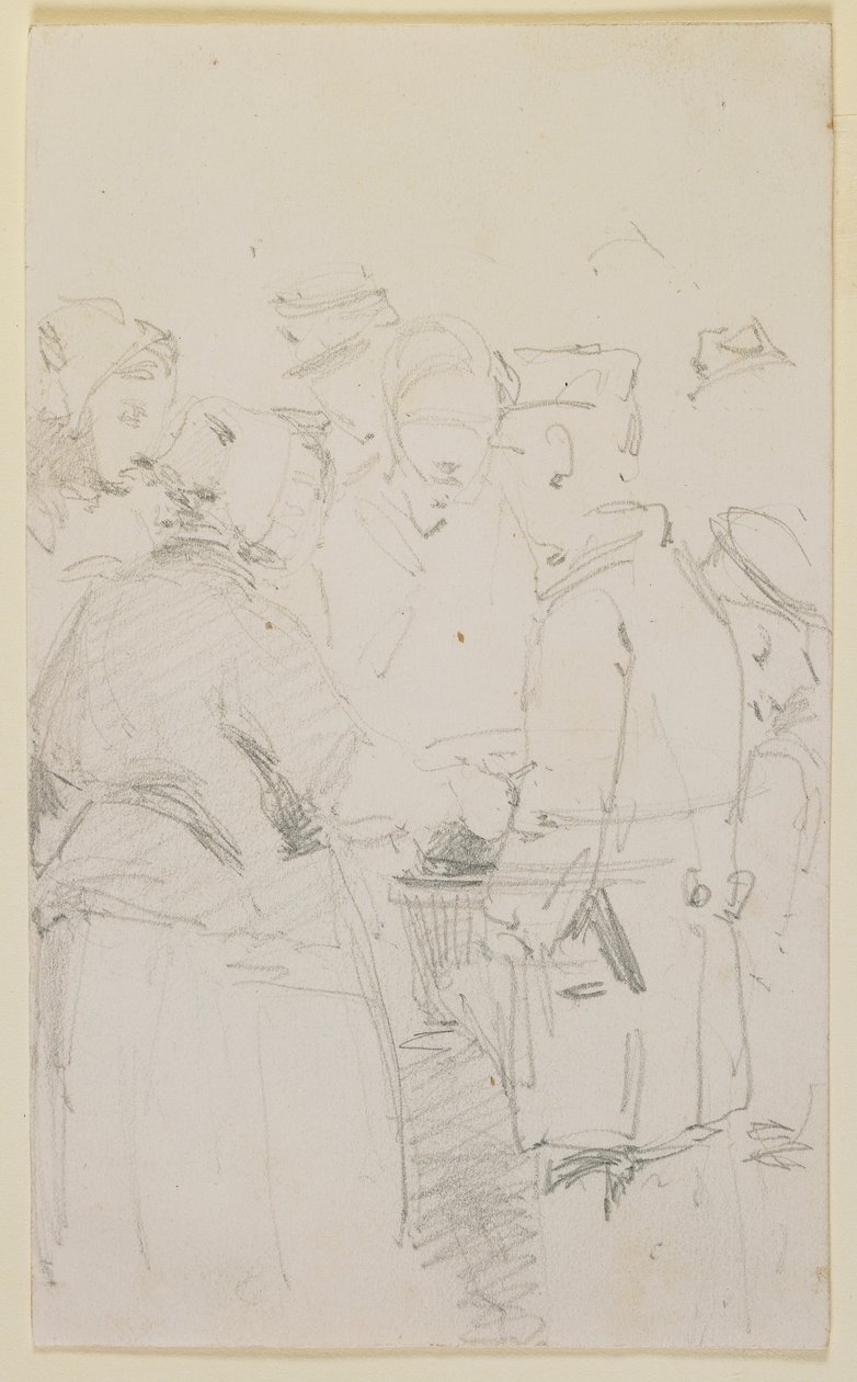 Figuuriryhmä brazierin ympärillä tekijältä James Abbott McNeill Whistler