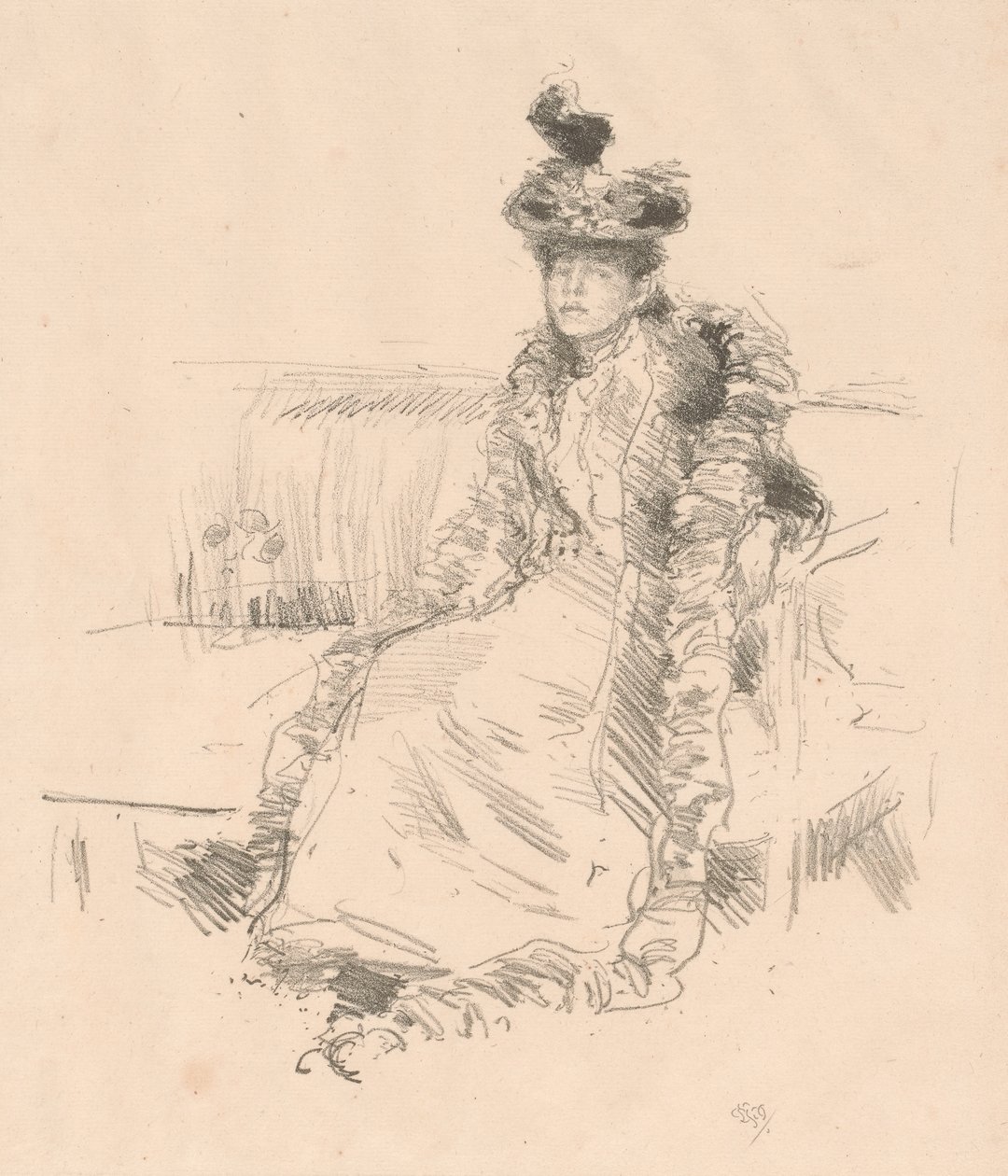 Istuva nainen tekijältä James Abbott McNeill Whistler