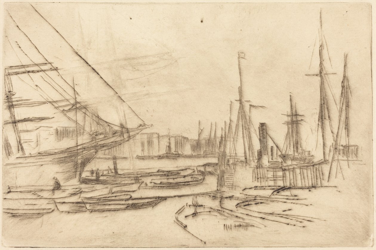 Luonnos Billingsgatesta tekijältä James McNeill Whistler