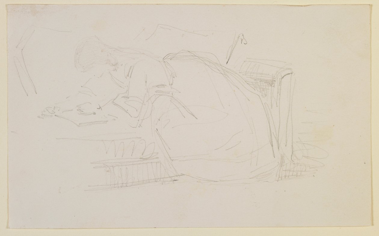 Tyttö makaa sohvalla ja lukee tekijältä James Abbott McNeill Whistler
