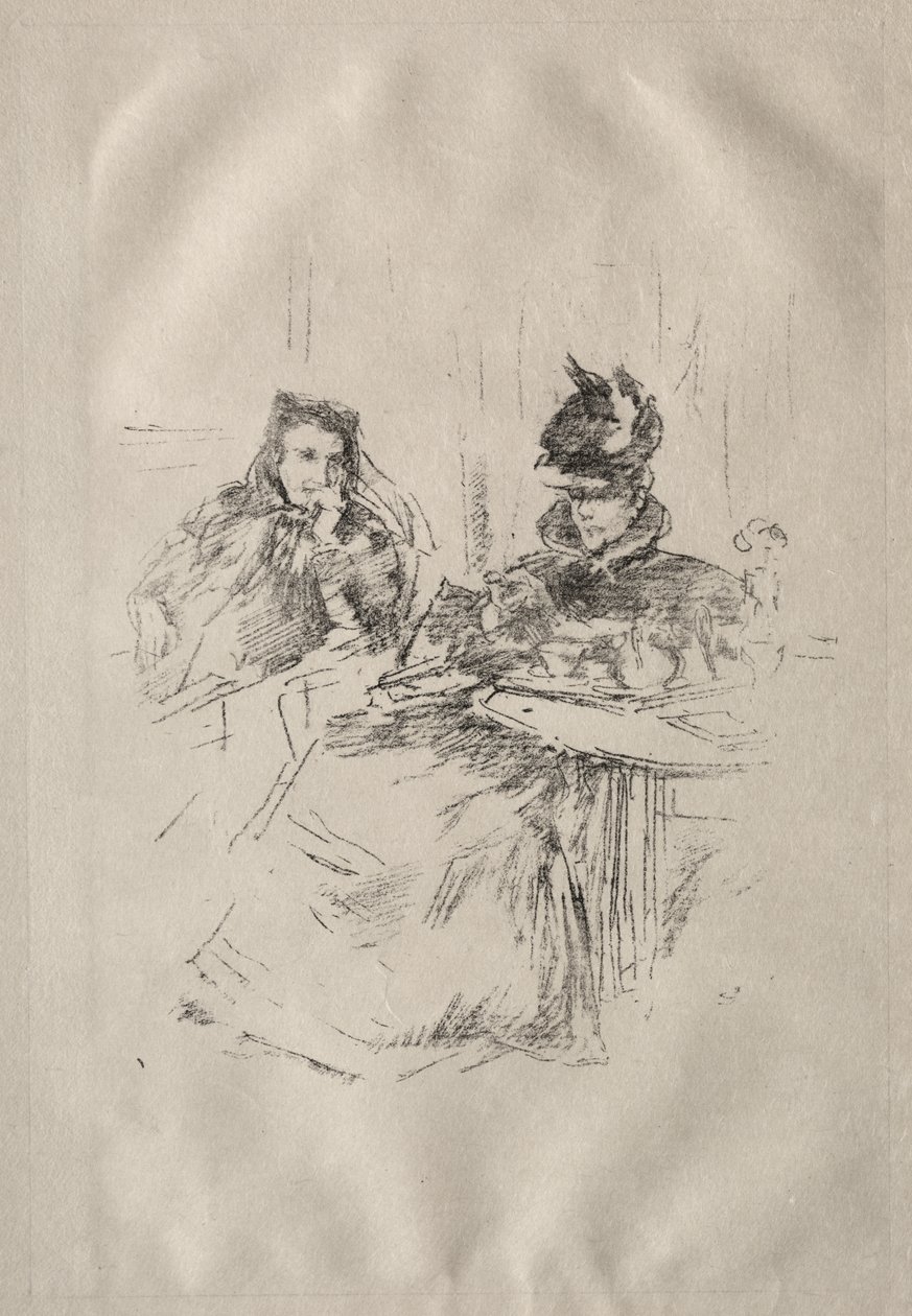 Iltapäivätee, rouva Phillips ja rouva Charles Whibley tekijältä James McNeill Whistler