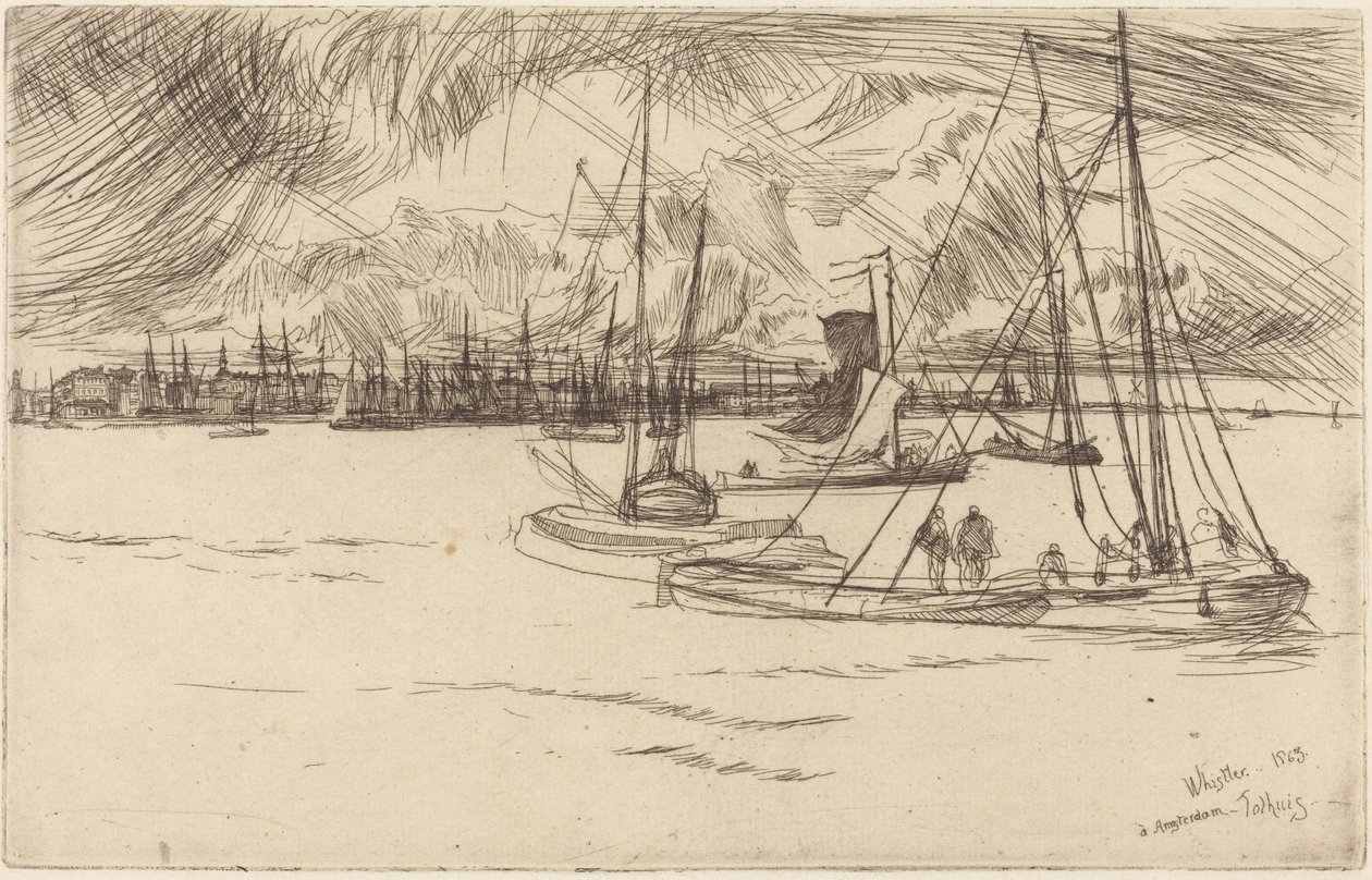 Amsterdam Tolhuisilta nähtynä tekijältä James McNeill Whistler
