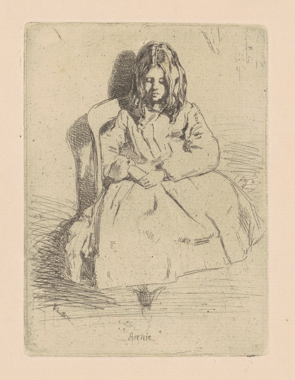 Annie, istuu tekijältä James Abbott McNeill Whistler
