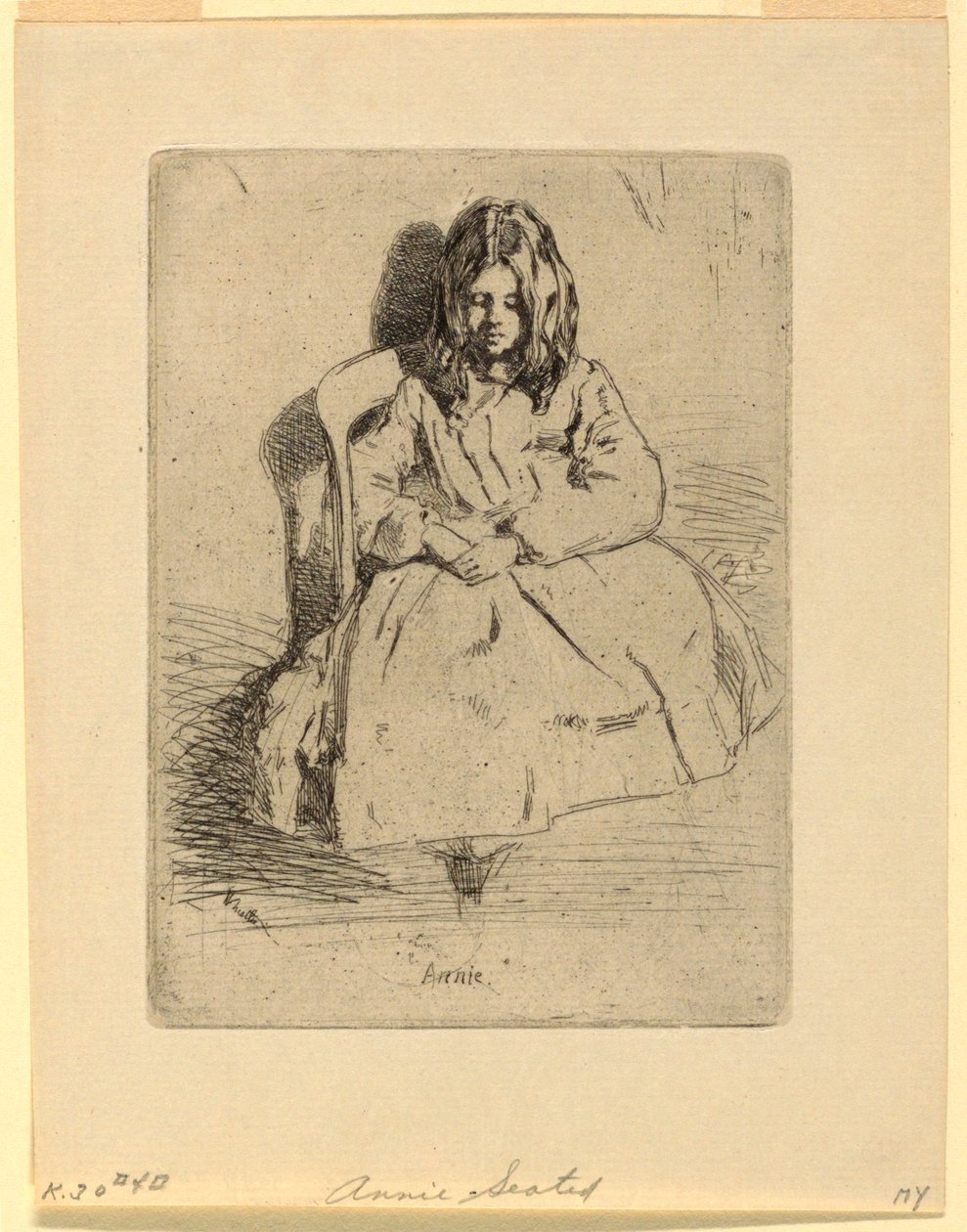 Annie, istuu tekijältä James Abbott McNeill Whistler