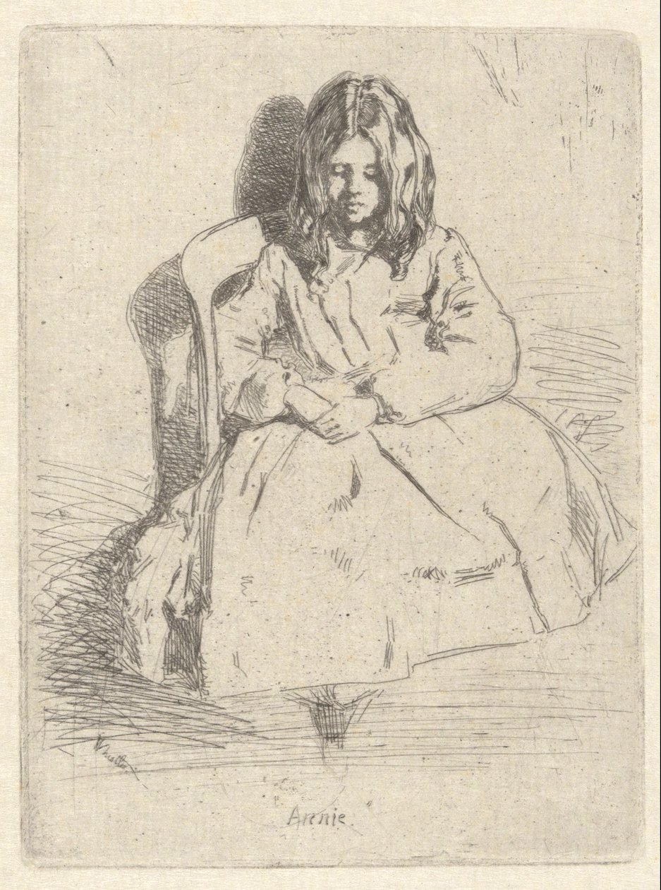 Annie, istuu tekijältä James Abbott McNeill Whistler