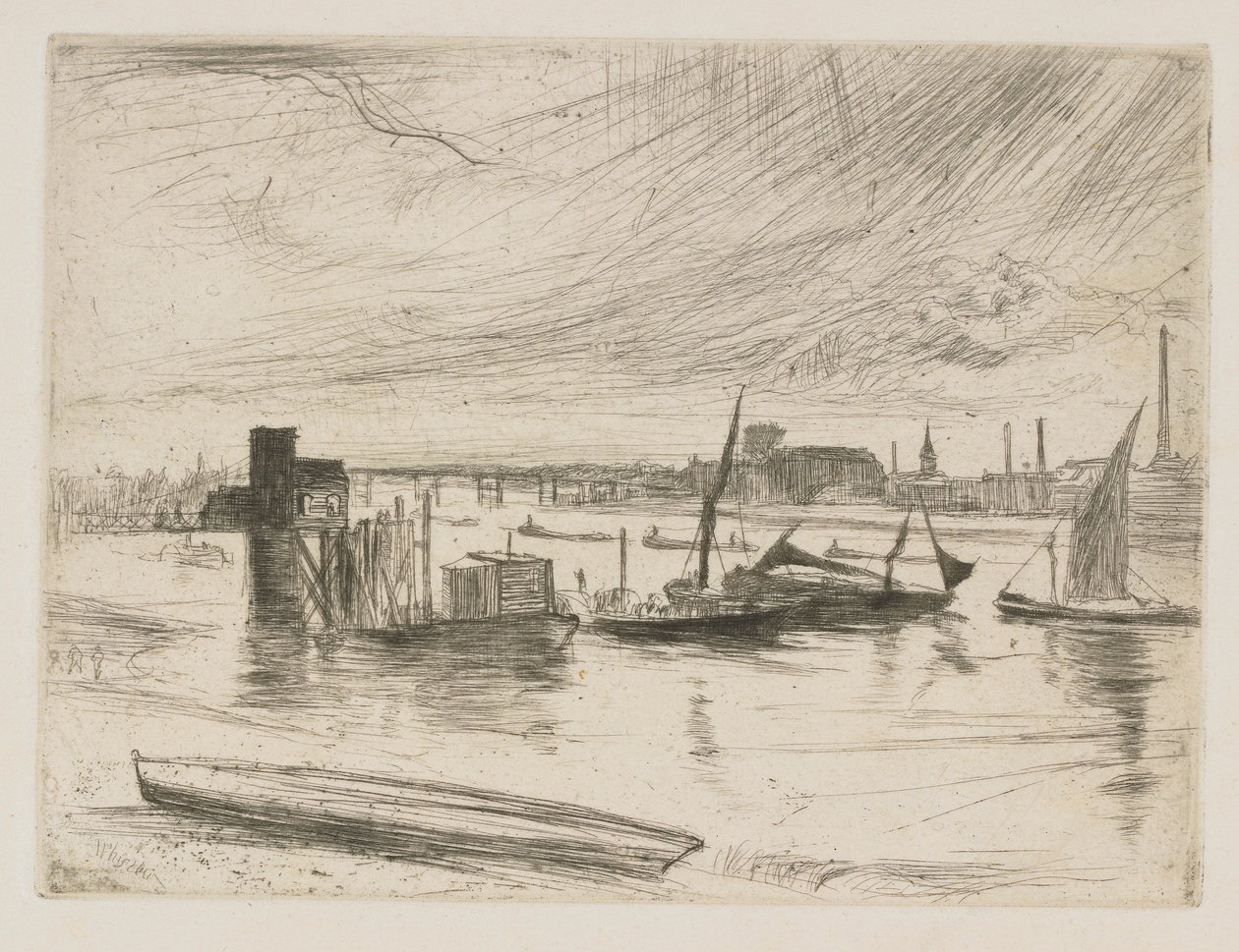 Battersea Dawn (Cadogan Pier) tekijältä James Abbott McNeill Whistler