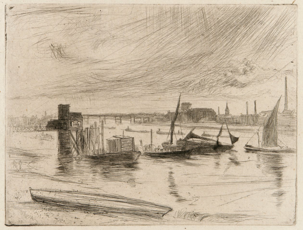 Battersea Dawn (Cadogan Pier) tekijältä James Abbott McNeill Whistler
