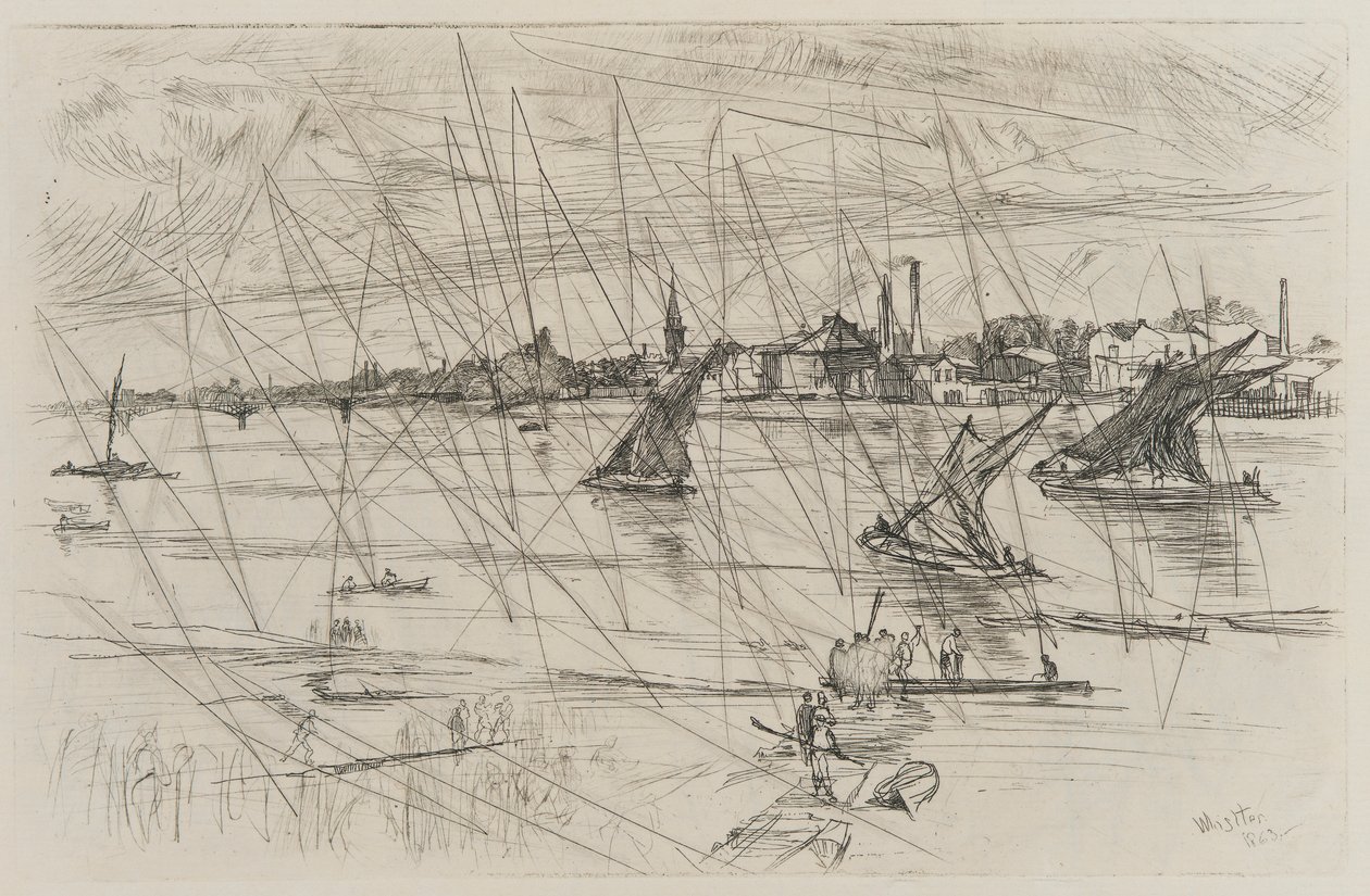 Battersea Reach tekijältä James Abbott McNeill Whistler