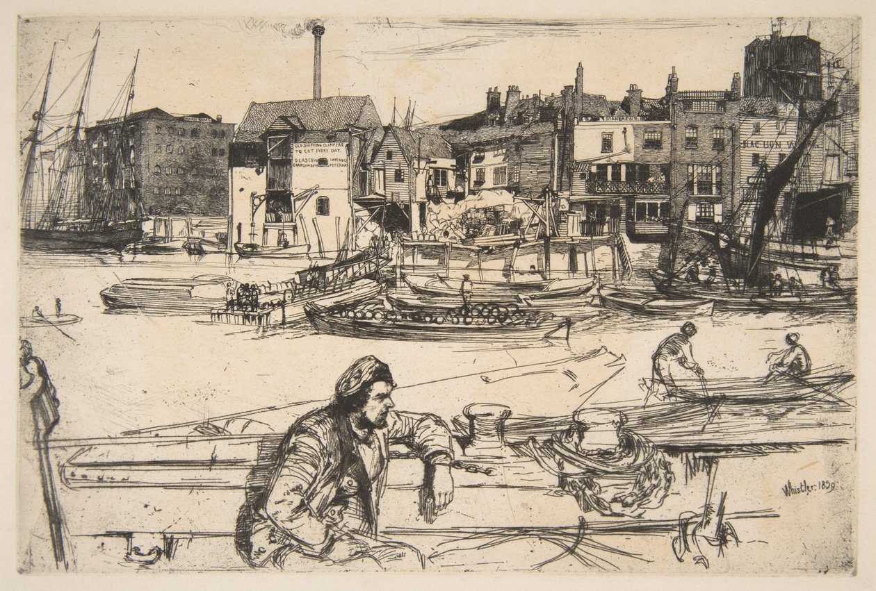 Black Lionin laituri tekijältä James McNeill Whistler