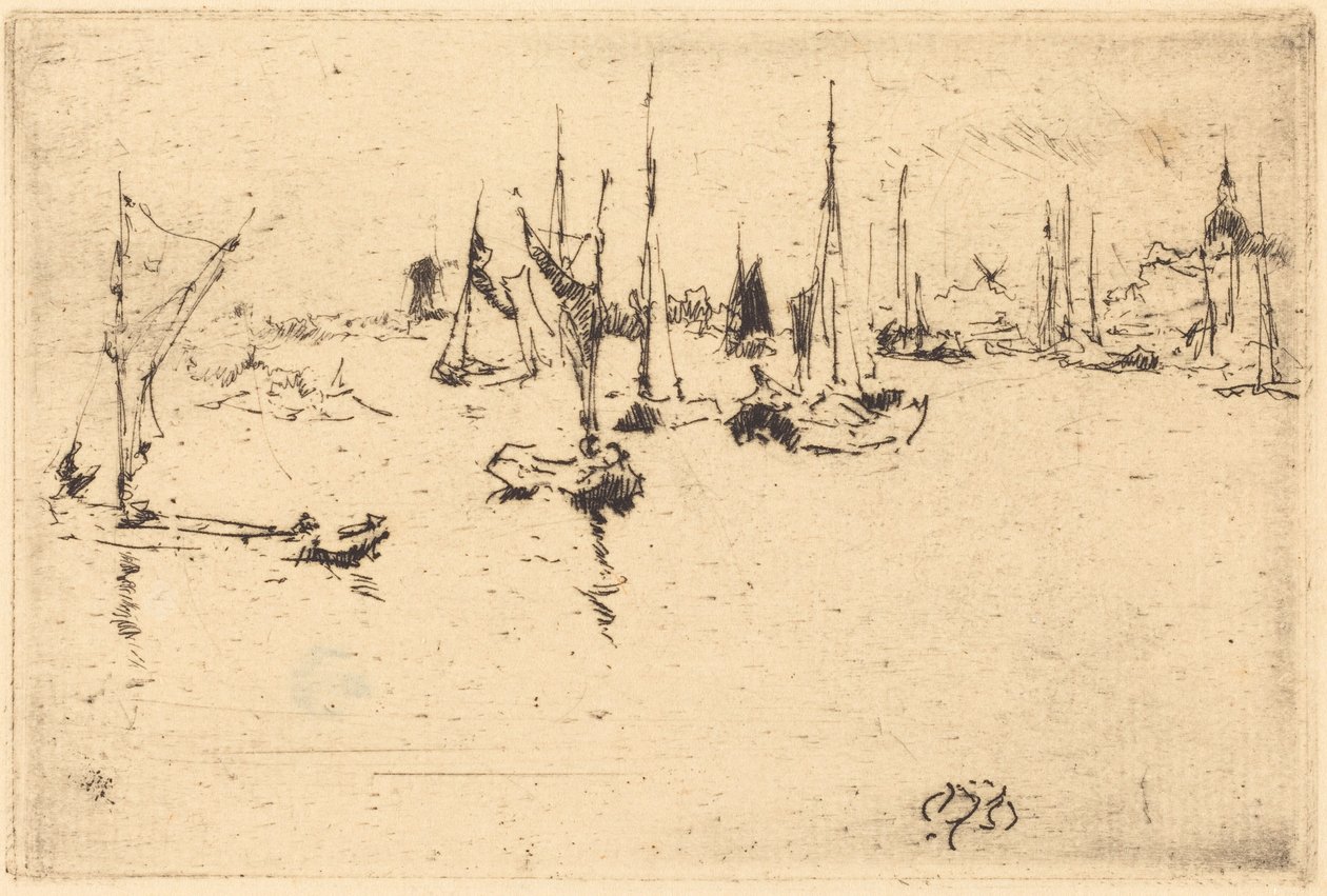 Veneitä, Dordrecht tekijältä James McNeill Whistler