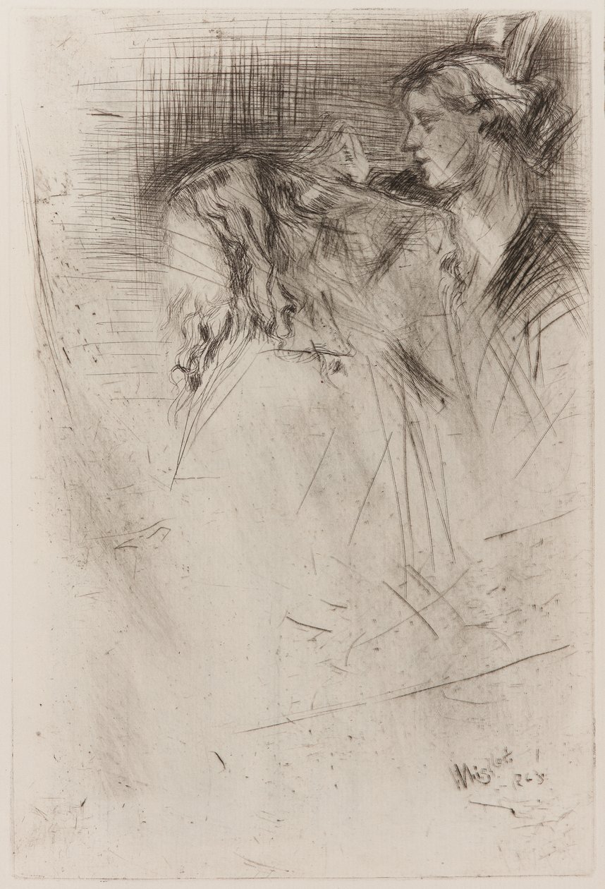 Hiusten harjaus tekijältä James Abbott McNeill Whistler