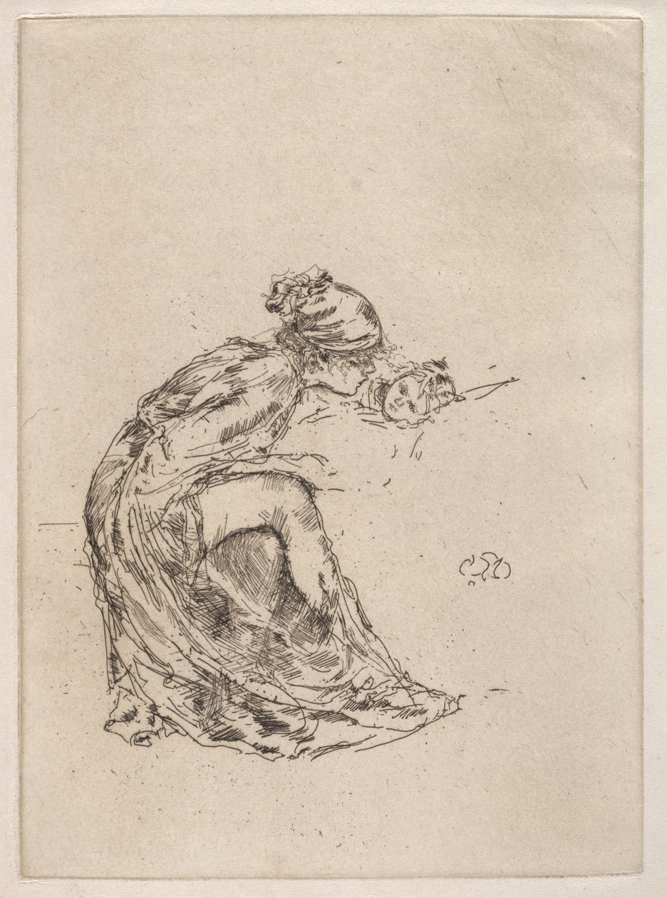 Cameo, nro 1 (Äiti ja lapsi) tekijältä James McNeill Whistler