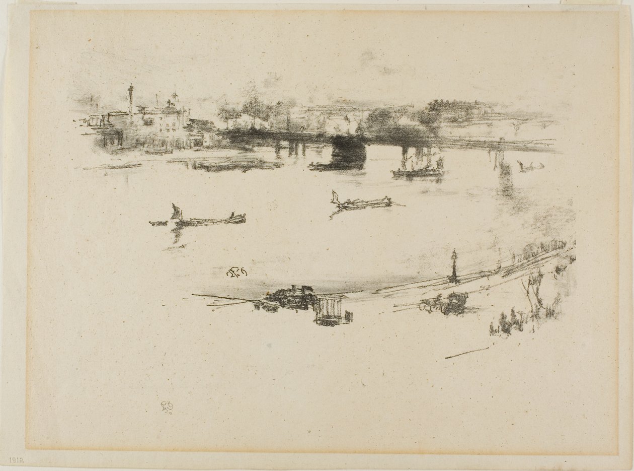 Charing Crossin rautatiesilta tekijältä James Abbott McNeill Whistler