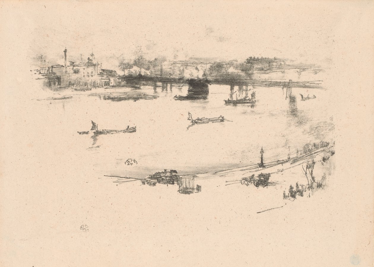 Charing Crossin rautatiesilta tekijältä James Abbott McNeill Whistler