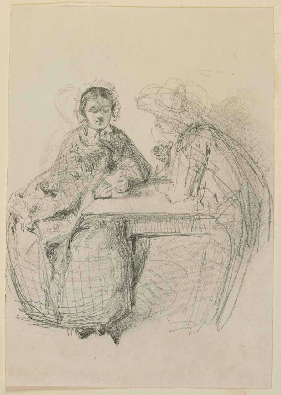 Pari istuu pöydän ääressä tekijältä James Abbott McNeill Whistler