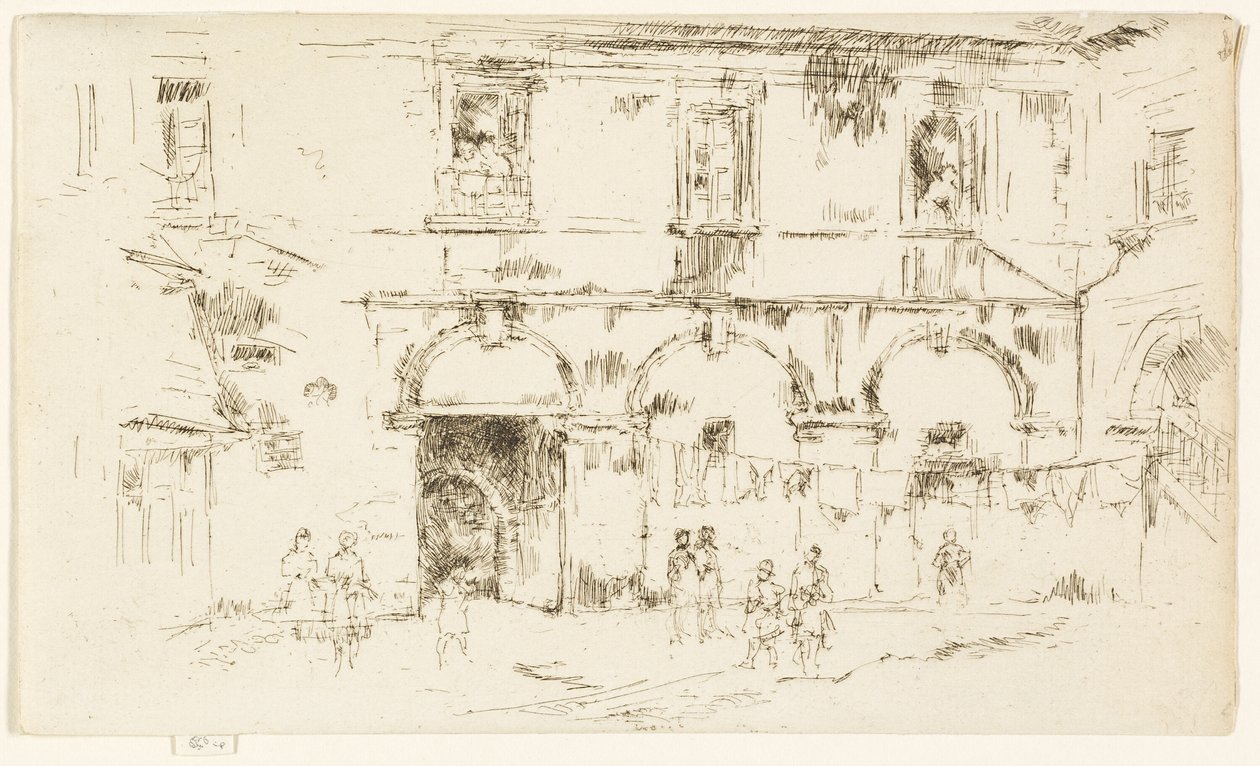 Pyhän Augustinuksen luostarin tuomioistuin, Bourges tekijältä James Abbott McNeill Whistler