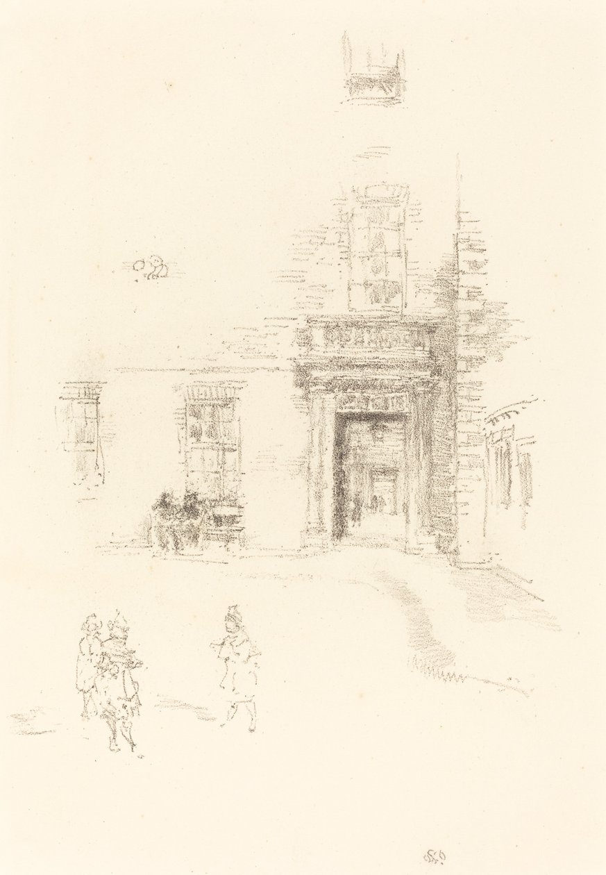 Courtyard, Chelsea Hospital tekijältä James Abbott McNeill Whistler