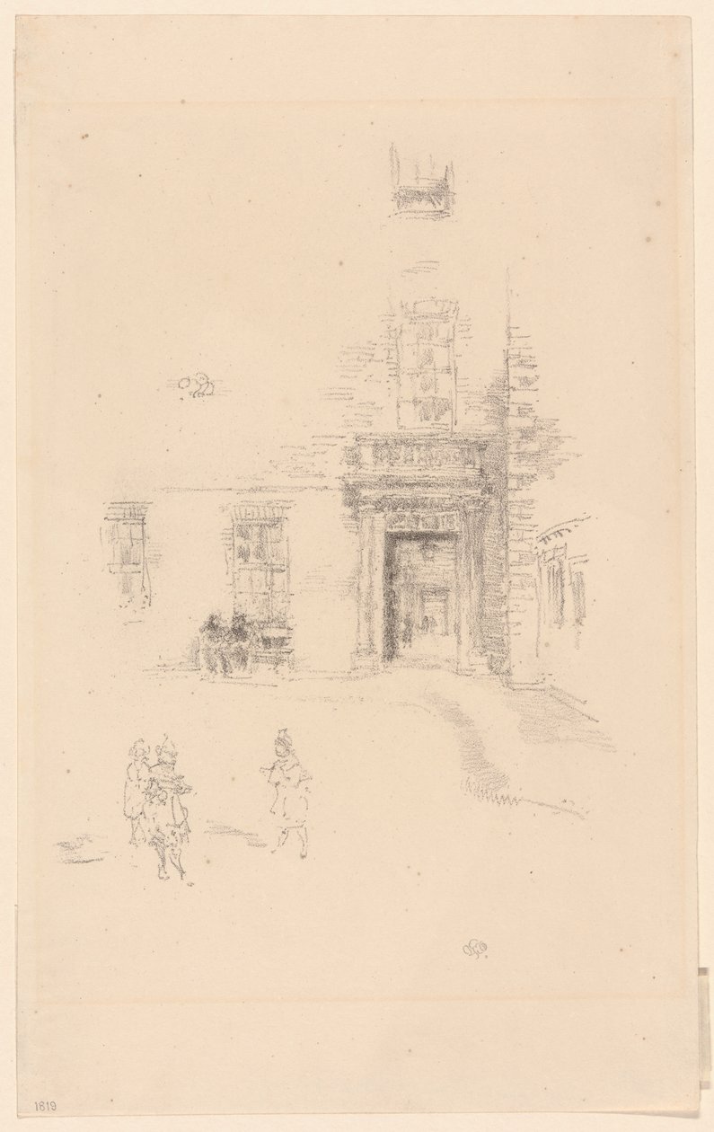 Courtyard, Chelsea Hospital tekijältä James Abbott McNeill Whistler