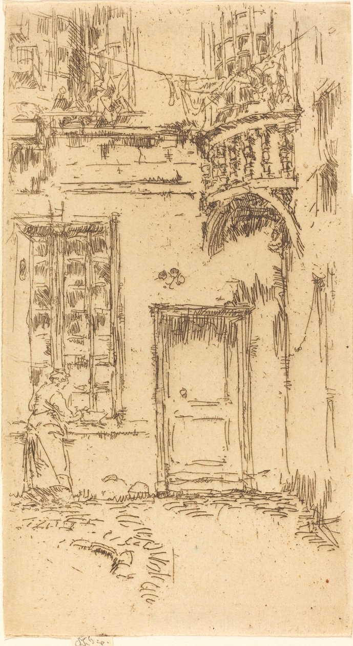 Sisäpiha, Rue P.L. Kuriiri tekijältä James Abbott McNeill Whistler