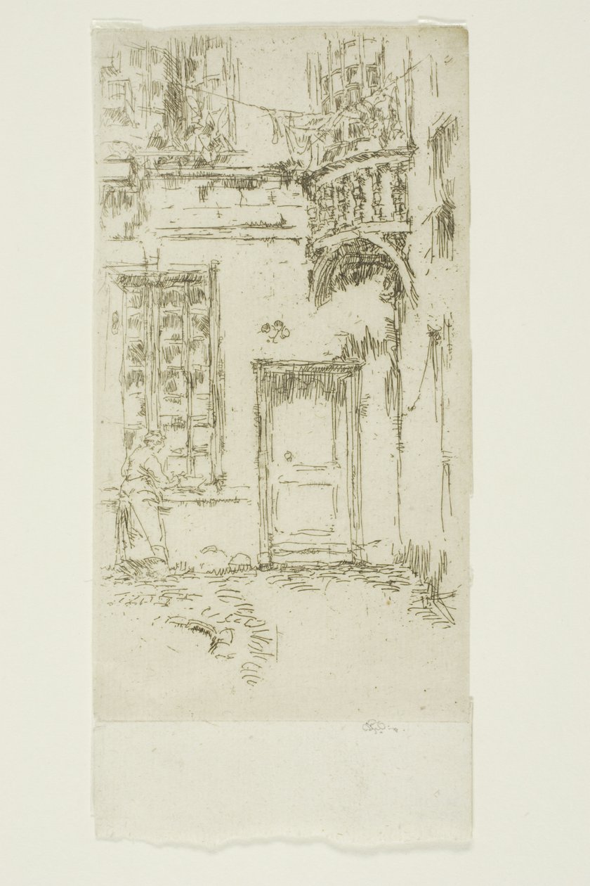 Courtyard, Rue P. L. Courier, Tours tekijältä James Abbott McNeill Whistler