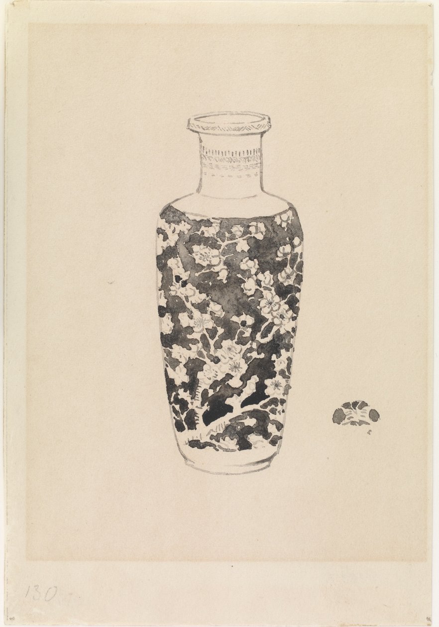 Sylinterimäinen maljakko, jossa paksu kaula tekijältä James Abbott McNeill Whistler