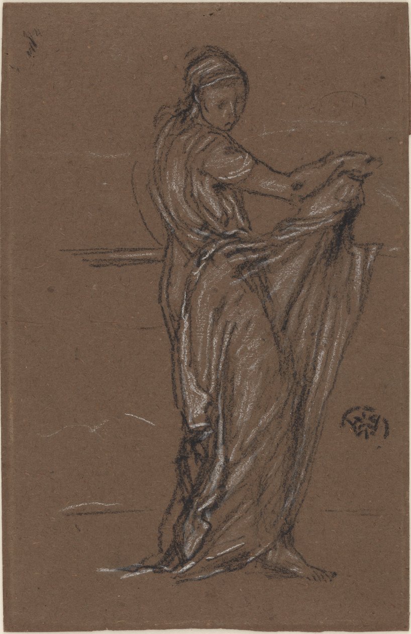 Draped naisellinen figuuri tekijältä James Abbott McNeill Whistler
