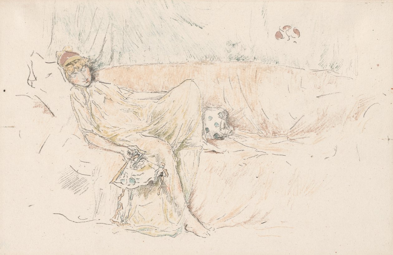 Verhottu hahmo, makuuasennossa tekijältä James McNeill Whistler