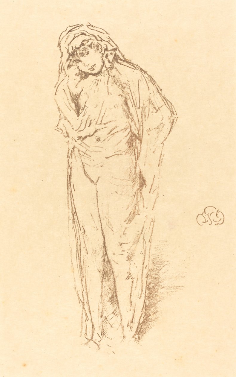 Verhottu figuuri, seisova tekijältä James Abbott McNeill Whistler