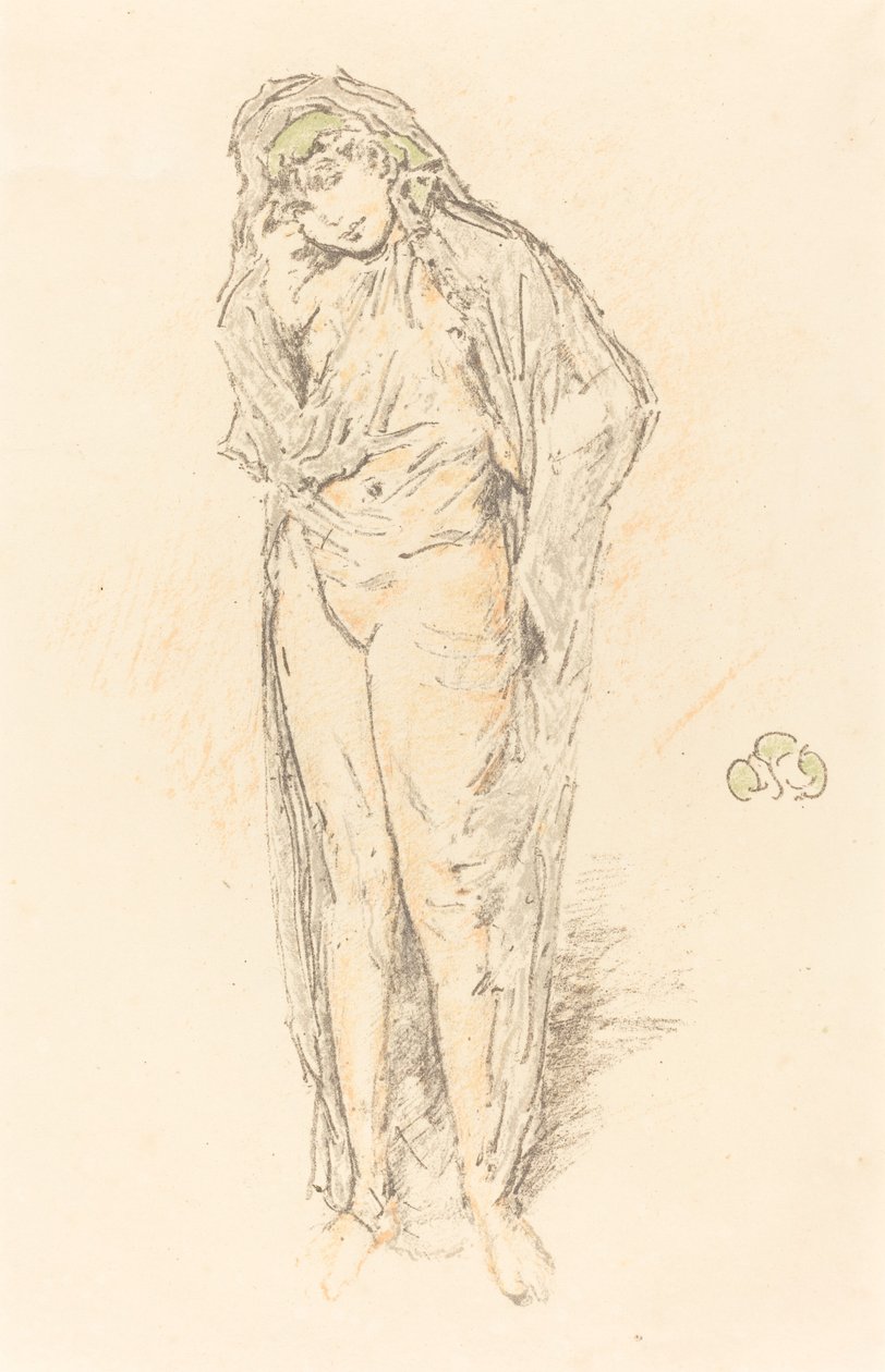 Verhottu figuuri, seisova tekijältä James Abbott McNeill Whistler