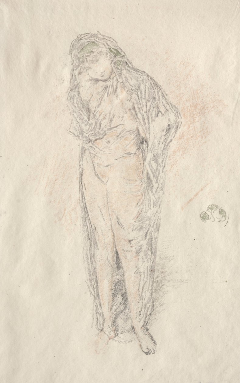 Verhottu hahmo seisoo tekijältä James McNeill Whistler