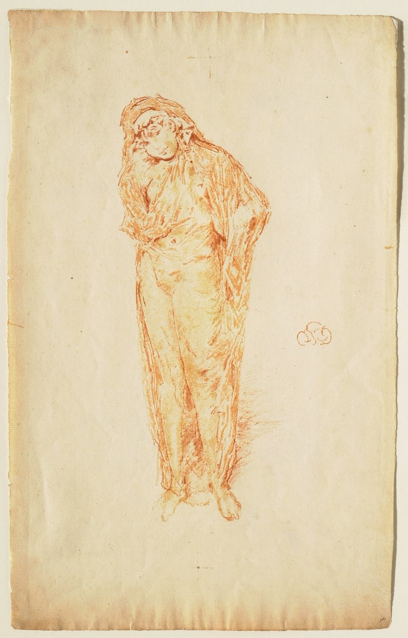 Seisova drapeerattu hahmo tekijältä James McNeill Whistler