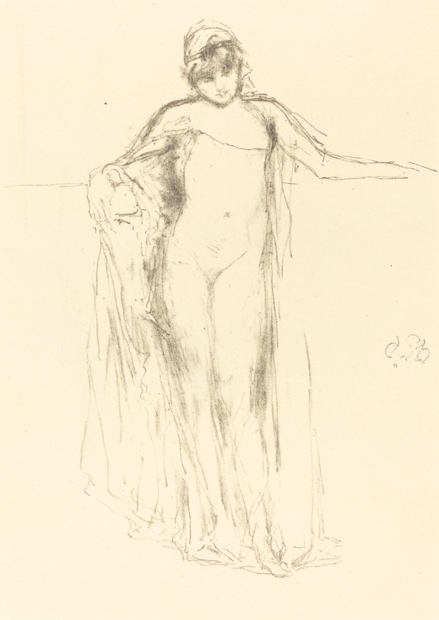 Verhottu malli, seisova tekijältä James Abbott McNeill Whistler