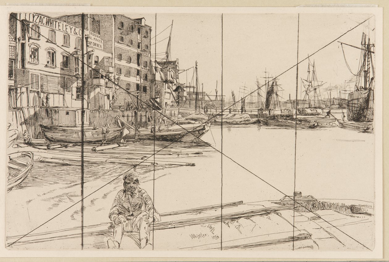 Eagle Wharf (Tyzac Whiteley and Co.) tekijältä James Abbott McNeill Whistler