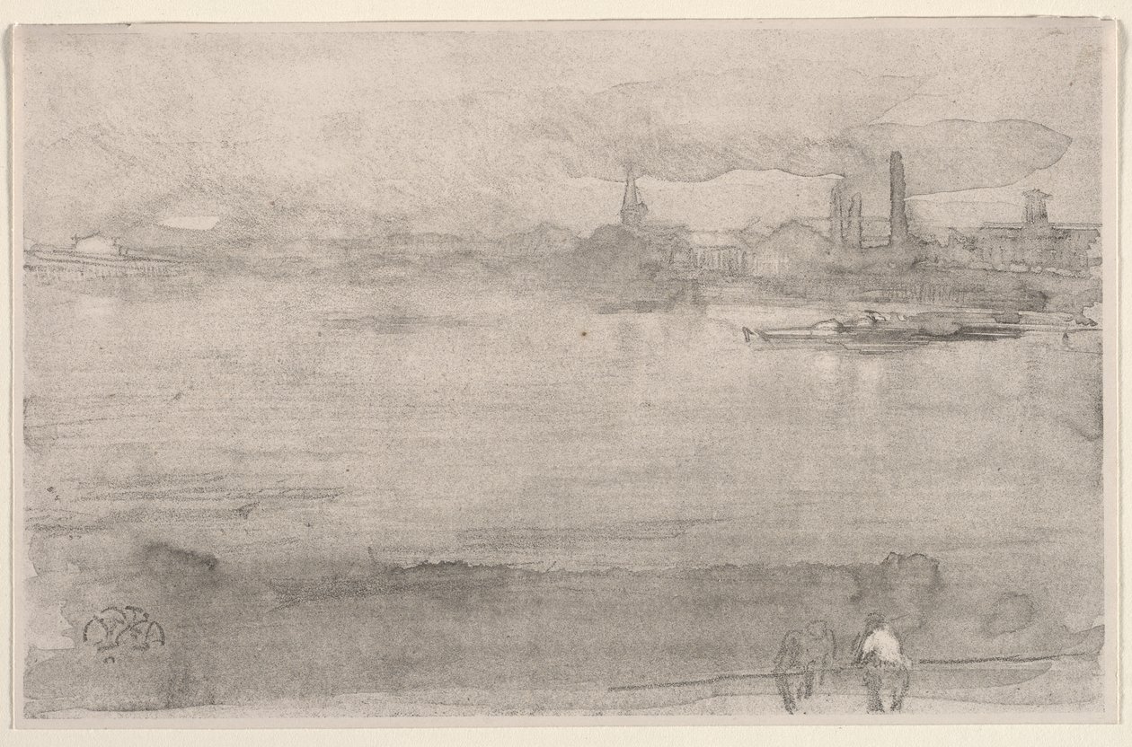 Varhainen aamu: Thames Batterseassa, Lontoossa tekijältä James McNeill Whistler