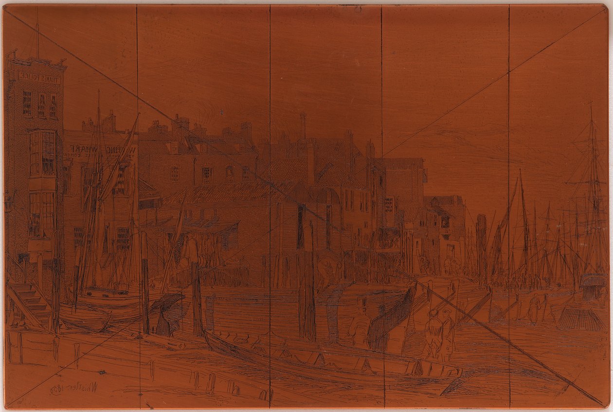 Etsauslevy: Thames Police tekijältä James Abbott McNeill Whistler