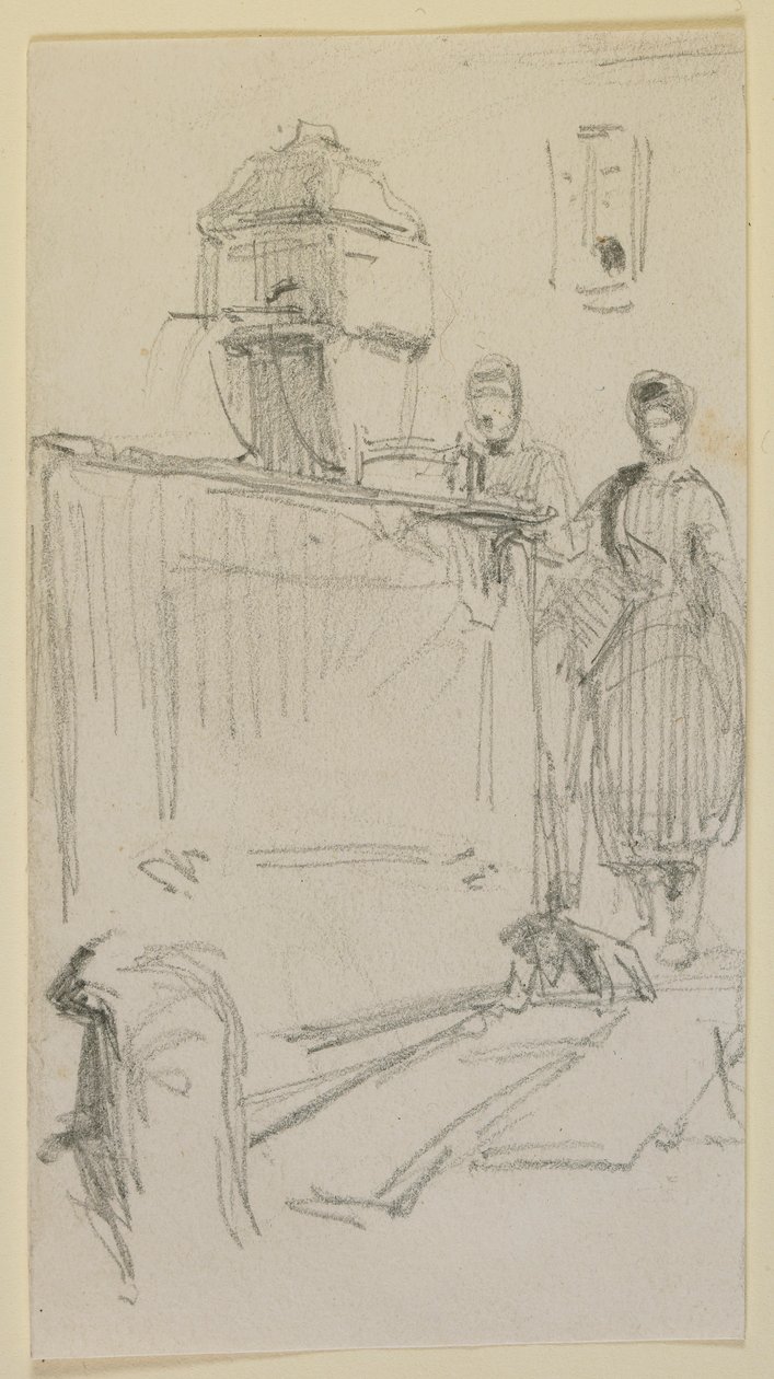 Figuurit suihkulähteen luona tekijältä James Abbott McNeill Whistler
