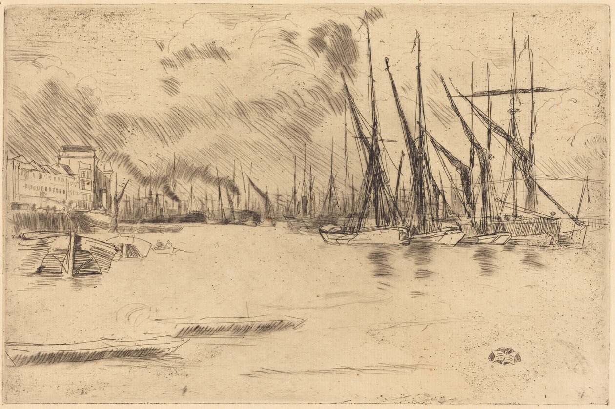 Pickle-Herring-portaiden luota tekijältä James McNeill Whistler
