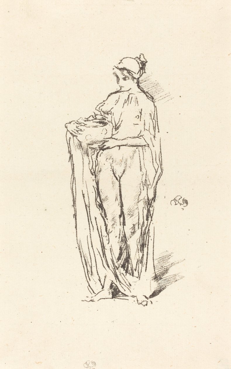 Tyttö kulhon kanssa tekijältä James Abbott McNeill Whistler