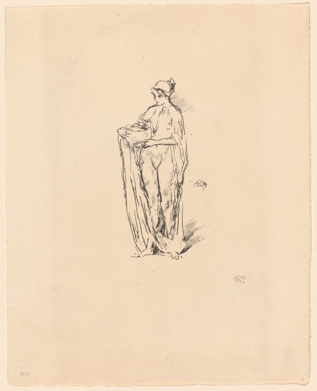 Tyttö kulhon kanssa tekijältä James Abbott McNeill Whistler
