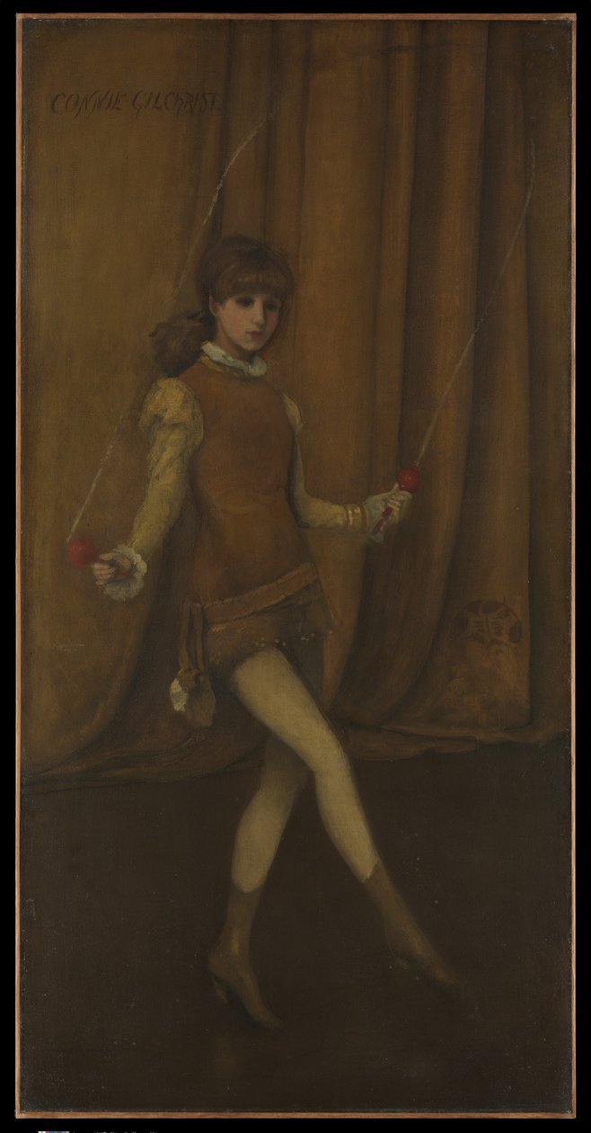 Harmonia keltaisessa ja kullassa: Kultainen tyttö - Connie Gilchrist tekijältä James McNeill Whistler
