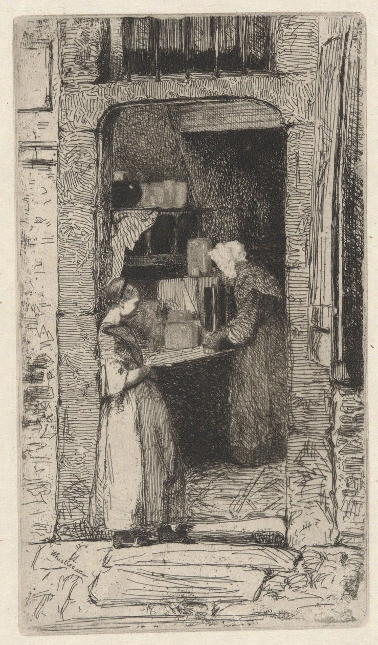 Sinappimyyjä (The Mustard Seller), teoksesta French Set (Douze Eaux-Fortes d
