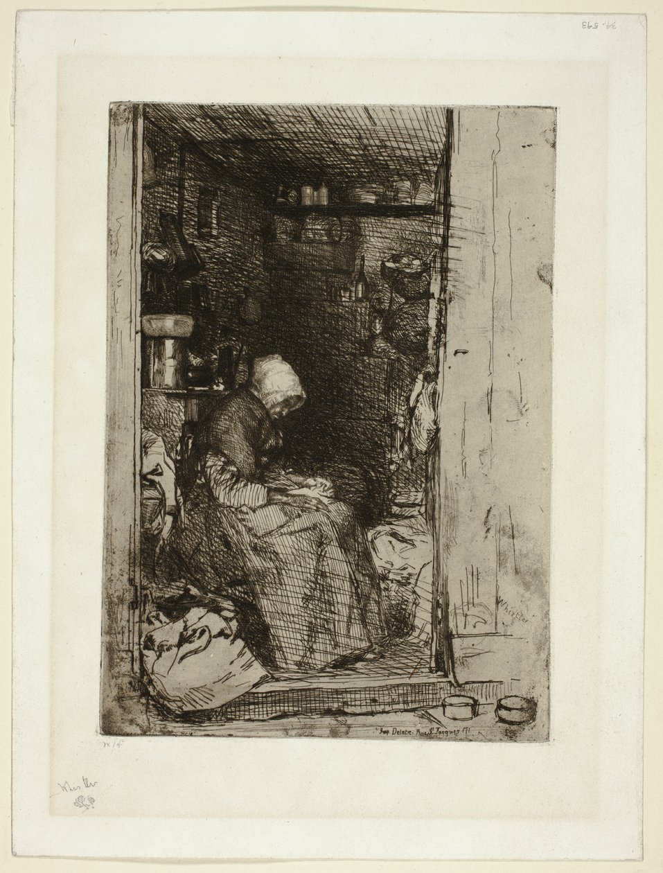 La Vieille aux Loques (Vanha nainen rievuilla) tekijältä James Abbott McNeill Whistler