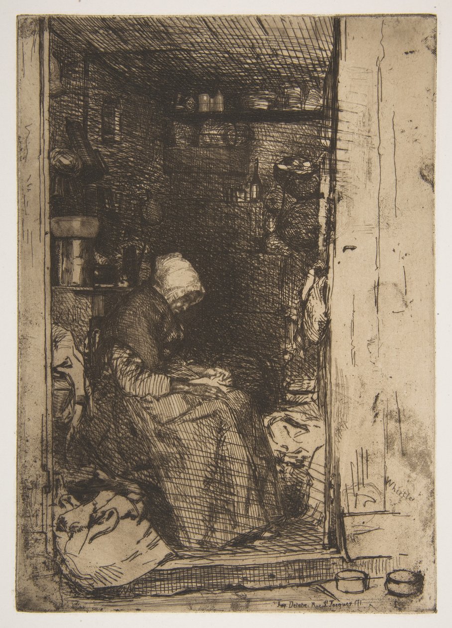 Vanha nainen ryysyineen tekijältä James McNeill Whistler