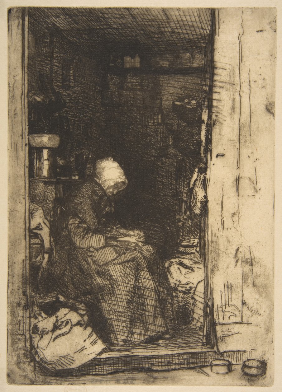 Vanha rääsyjen kerääjä tekijältä James McNeill Whistler