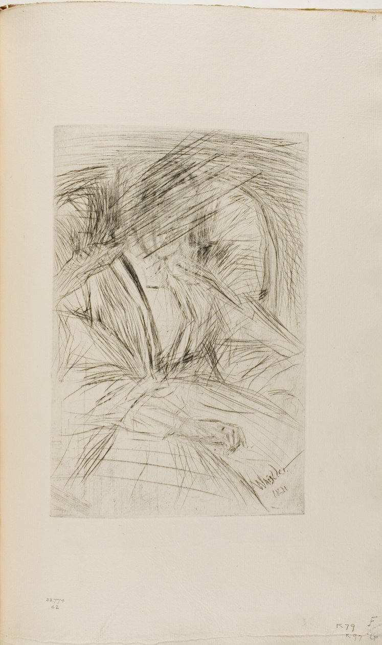 Nainen nojatuolissa tekijältä James Abbott McNeill Whistler